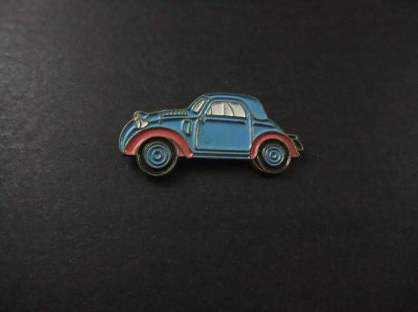 Fiat 500 Topolino Italiaanse stadsauto blauw model